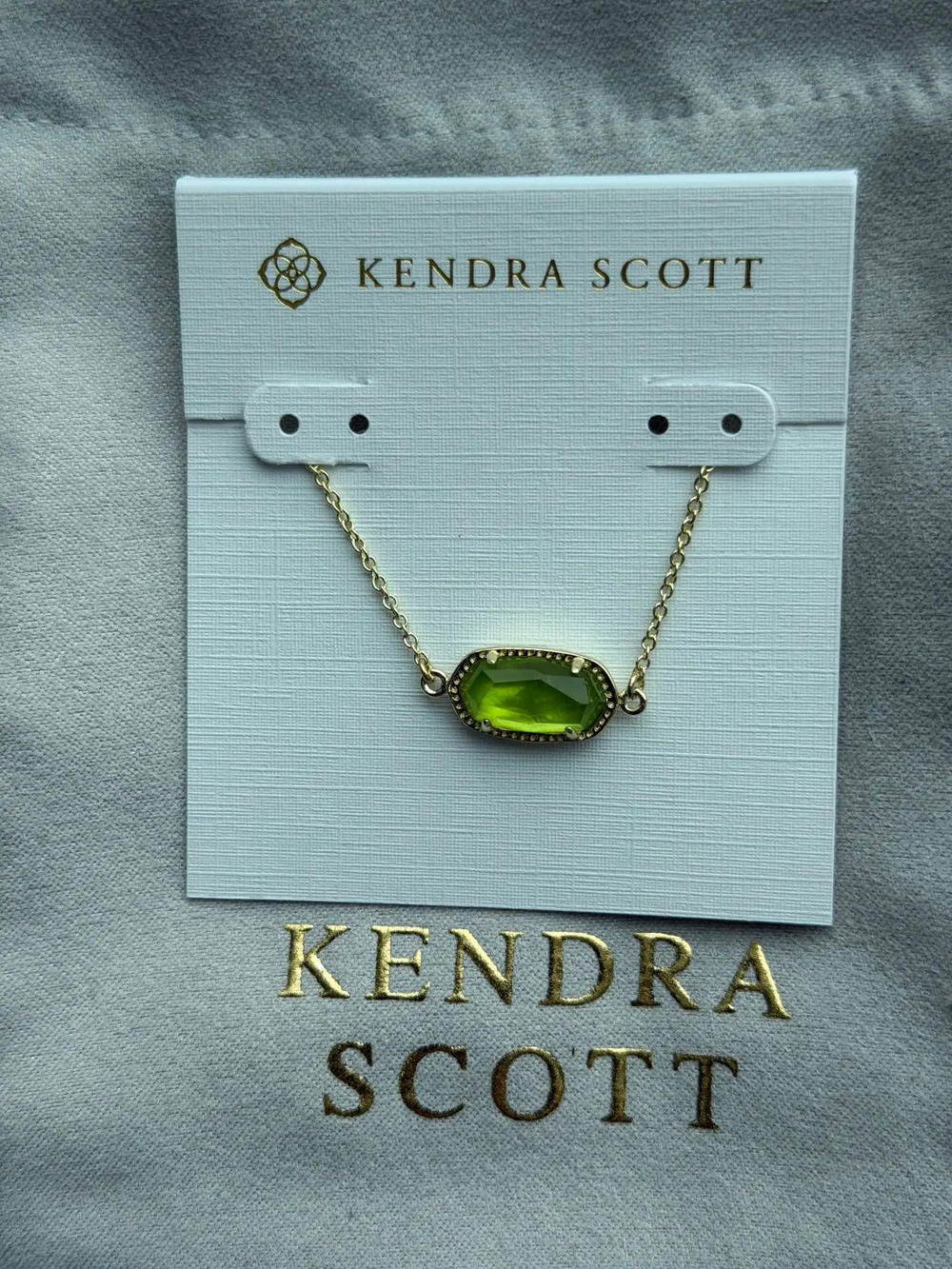 Kendra Scott Green Pendant Necklace